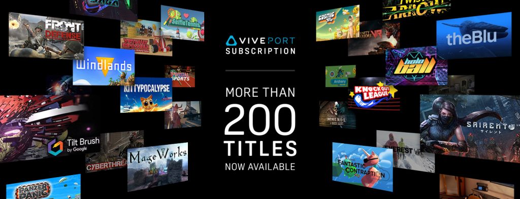 Viveport Subscription: over 200 titles
