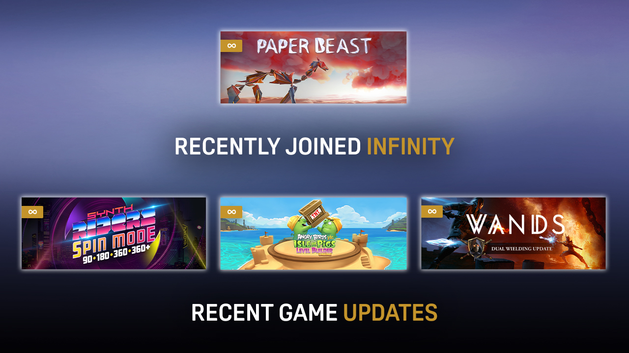 vive infinity games list